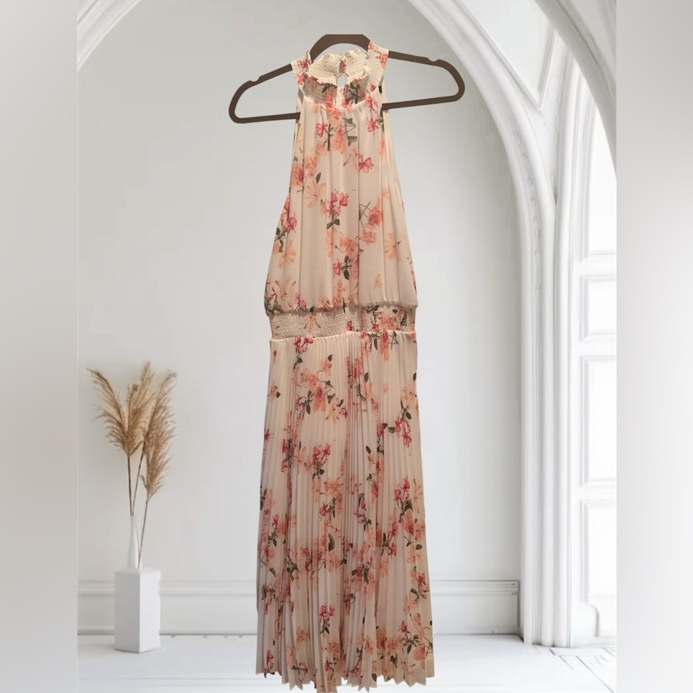 White House Black Market Floral Halter Top Dress